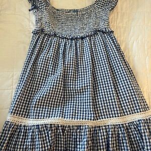 Urban Outfitters Blue Gingham Mini Dress